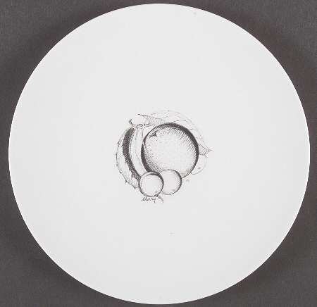 Black Fruit Dinner Plate