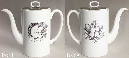 Black Fruit Coffee Pot & Lid