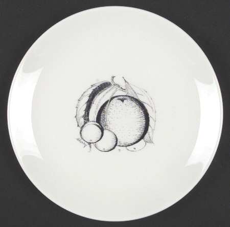 Black Fruit Salad Plate