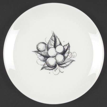Black Fruit Salad Plate