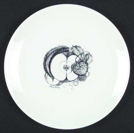 Black Fruit Salad Plate