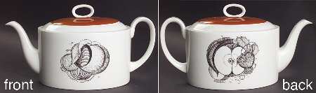 Black Fruit Teapot & Lid