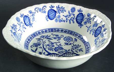 Blue Heritage 8" Round Vegetable Bowl