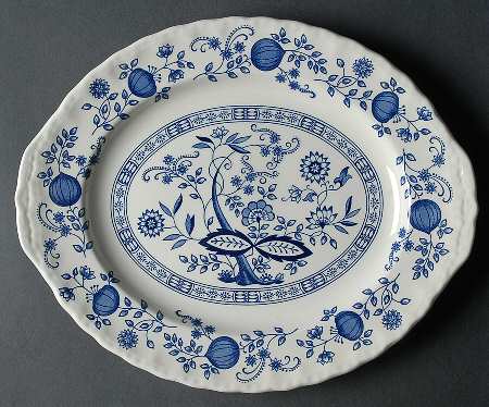 Blue Heritage 12" Oval Serving Platter
