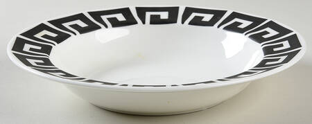 Black Keystone Rim Soup Bowl