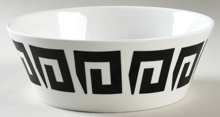 Black Keystone 9" Round Vegetable Bowl