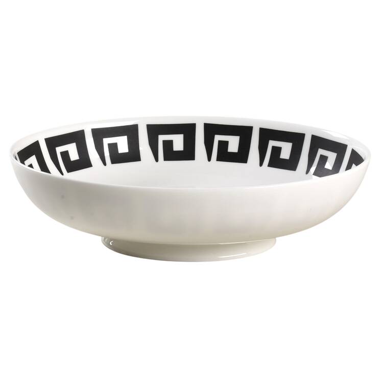 Black Keystone 9" Oval Vegetable Bowl