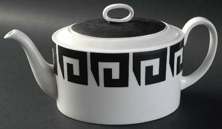 Black Keystone Teapot & Lid