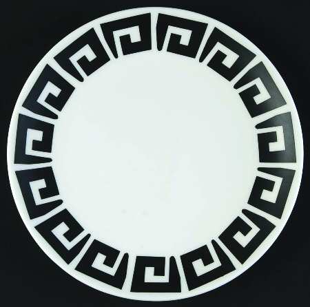 Black Keystone Bread & Butter Plate