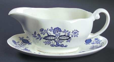 Blue Onion Gravy Boat & Underplate
