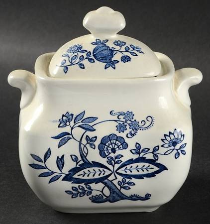 Blue Onion Sugar Bowl & Lid
