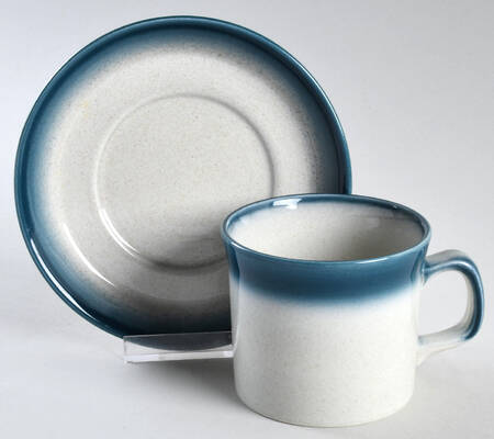 Blue Pacific Flat Cup & Saucer Set