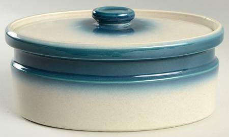 Blue Pacific 1 Quart Oval Covered Casserole