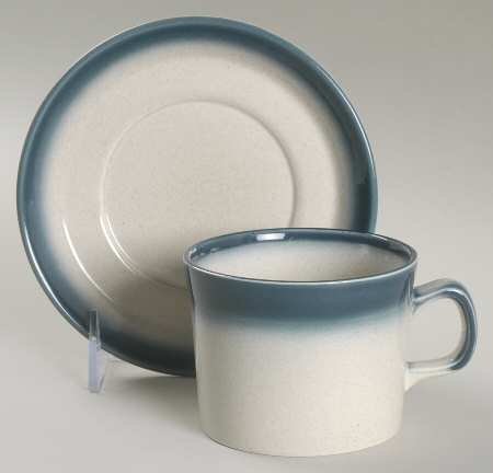 Blue Pacific Flat Cup & Saucer Set