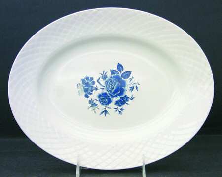 Blue Rose 11" Oval Serving Platter