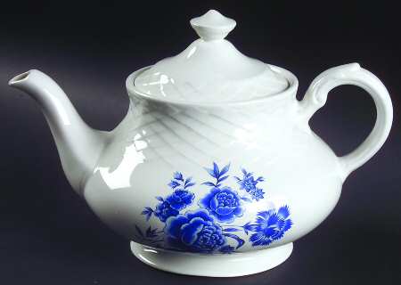 Blue Rose Teapot & Lid