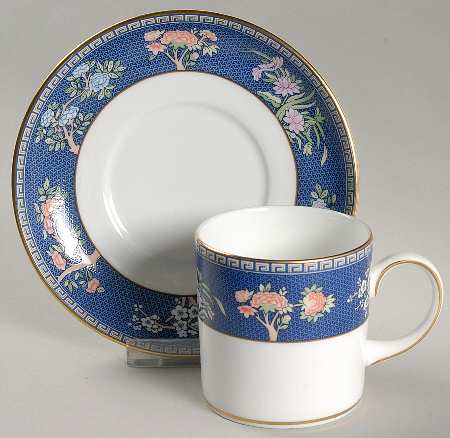 Blue Siam Can Shape Demitasse Cup and Saucer Set