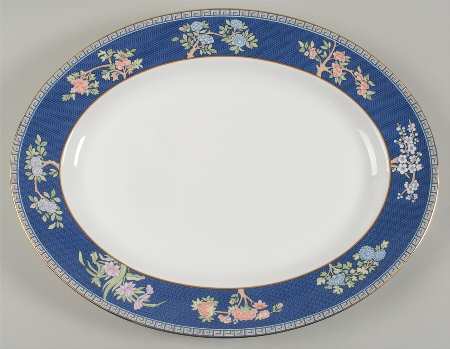 Blue Siam 17" Oval Serving Platter