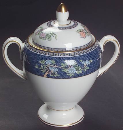 Blue Siam Globe Shape Sugar Bowl & Lid