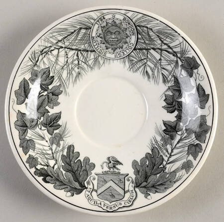 Bowdoin College Gray Saucer
