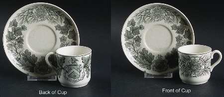 Bowdoin College Gray Flat Demitasse Cup & Saucer Set