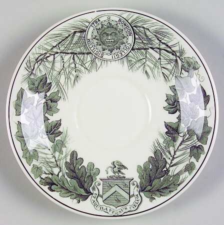 Bowdoin College Gray Saucer for Bouillon Cup