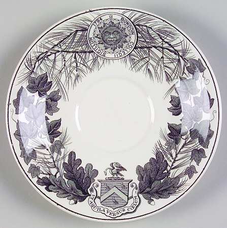 Bowdoin College Gray Saucer for Footed Cup