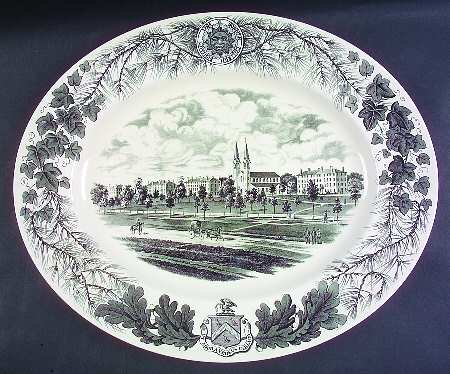 Bowdoin College Gray 17" Oval Serving Platter