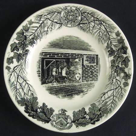 Bowdoin College Gray Bread & Butter Plate