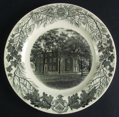 Bowdoin College Gray Dinner Plate
