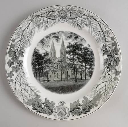 Bowdoin College Gray Dinner Plate