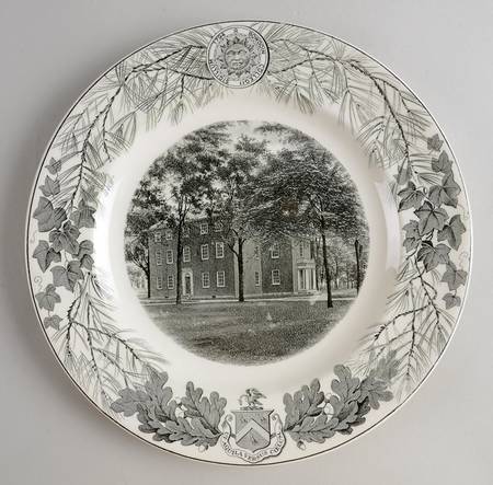 Bowdoin College Gray Dinner Plate