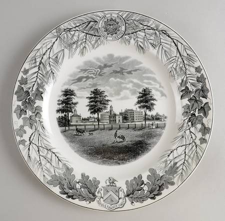 Bowdoin College Gray Dinner Plate