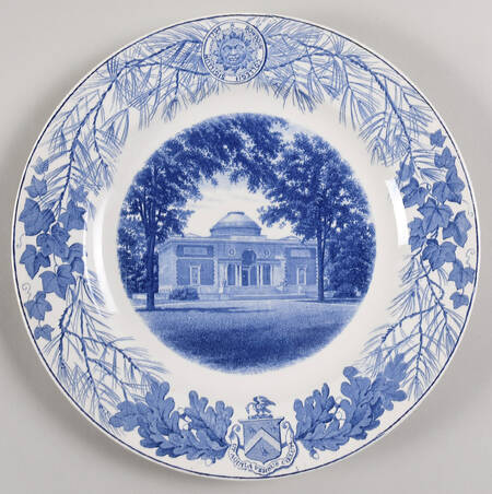 Bowdoin College Blue Dinner Plate