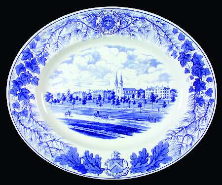 Bowdoin College Blue 17" Oval Serving Platter