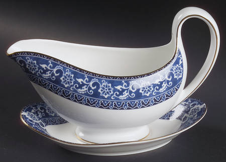 Bokhara (Newer, 1996) Gravy Boat & Underplate by Wedgwood