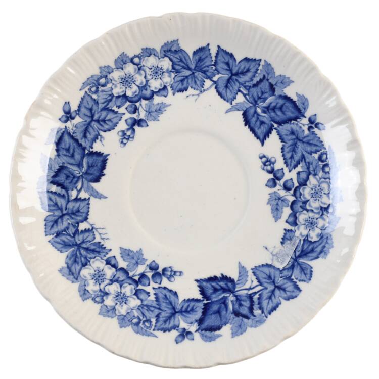 Bramble Blue (Shell Edge) Saucer