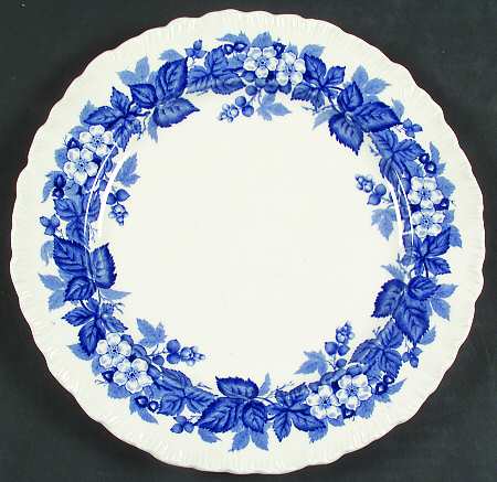 Bramble Blue (Shell Edge) Luncheon Plate