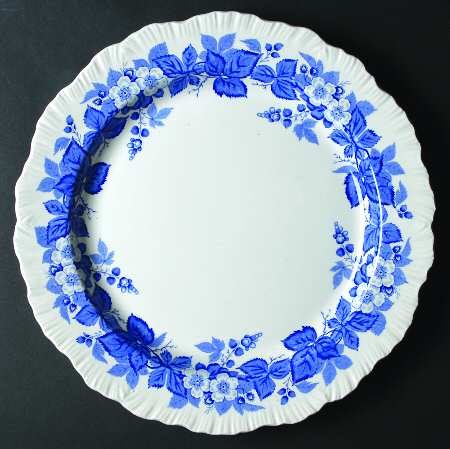 Bramble Blue (Shell Edge) 12" Chop Plate (Round Platter)