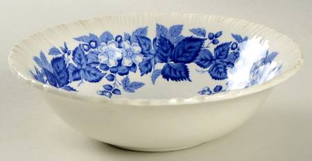 Bramble Blue (Shell Edge) Rim Cereal Bowl
