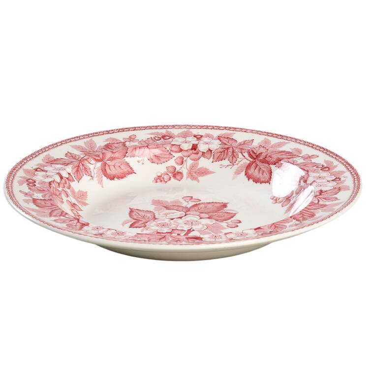 Bramble Pink (Plain Edge) Rim Soup Bowl