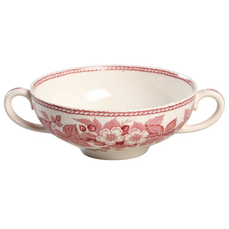 Bramble Pink (Plain Edge) Flat Cream Soup Bowl