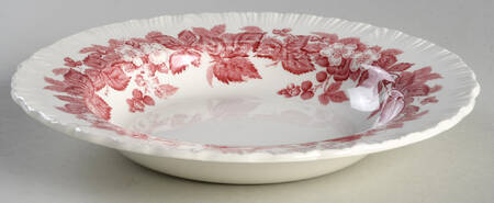 Bramble Pink (Shell Edge) Rim Soup Bowl