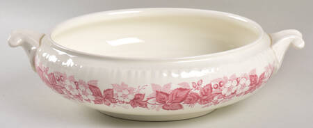 Bramble Pink (Shell Edge) Round Vegetable No Lid