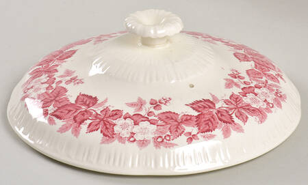 Bramble Pink (Shell Edge) Lid for Round Vegetable