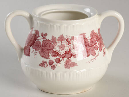 Bramble Pink (Shell Edge) Sugar Bowl No Lid