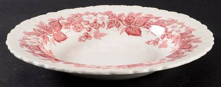 Bramble Pink (Shell Edge) Large Rim Soup Bowl