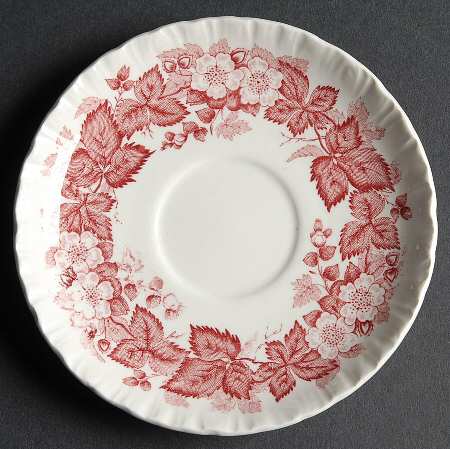 Bramble Pink (Shell Edge) Saucer for Demitasse Cup