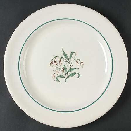 Broomgrass Green (No Trim, Green Verge) 12" Chop Plate (Round Platter)