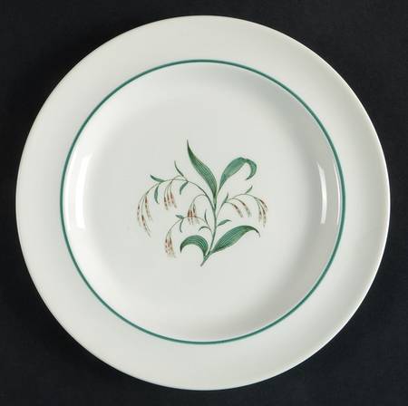 Broomgrass Green (No Trim, Green Verge) Salad Plate